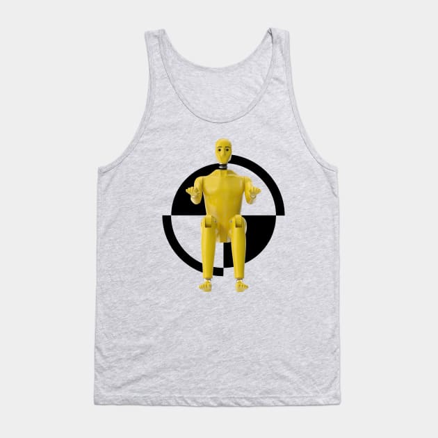 Crash Test Dummy Yellow Man Testing Car Crash Tank Top by ActivLife